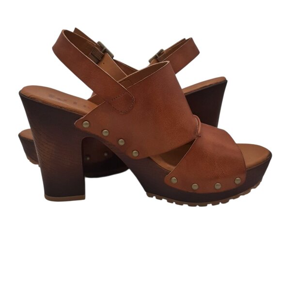 Korks Kristian II Slingback Platform Faux Leather Stud Heeled Sandals NWT SZ 9 - Picture 12 of 16